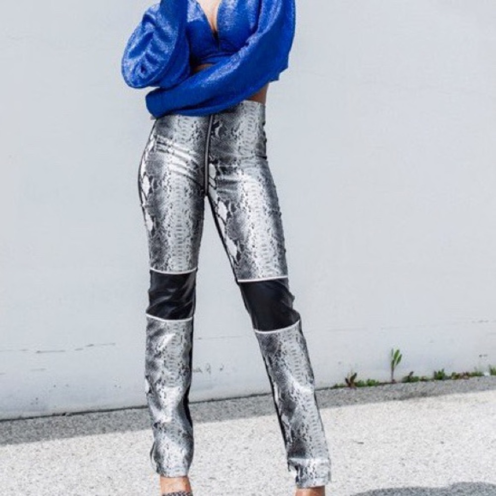 I Am Gia Faux Leather Snake Skin Pants